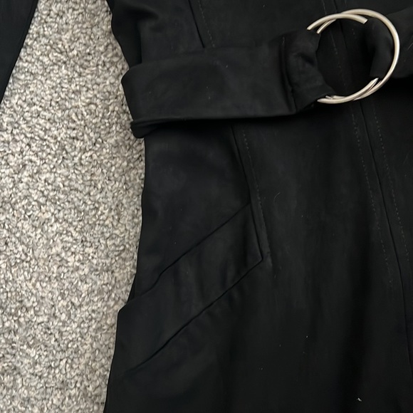 Zara TRF Suede Longsleeve Suede Dress w/ belt - Picture 3 of 4